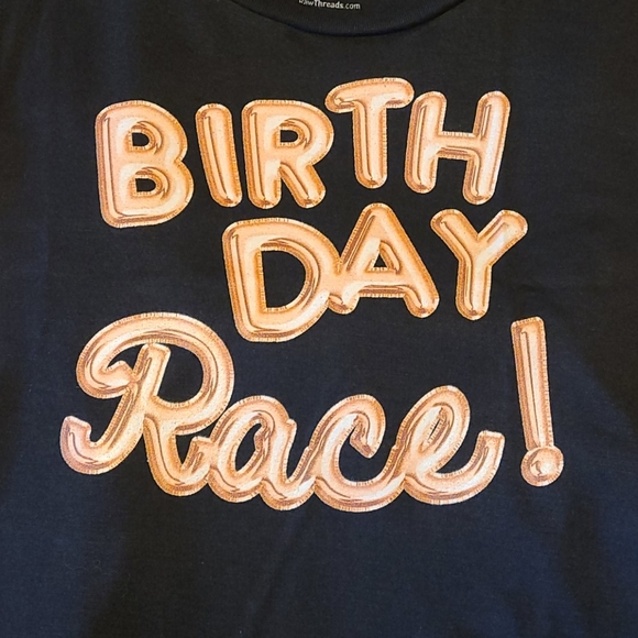Birthday Race- Black Flowy scoop tank NIB - Picture 2 of 5